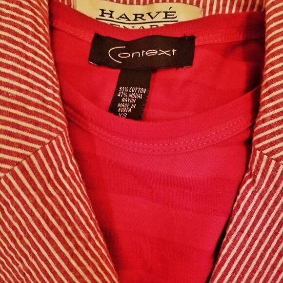 CONTEXT RED ON RED STRIPE SOFT TEE - Picture 3 of 4